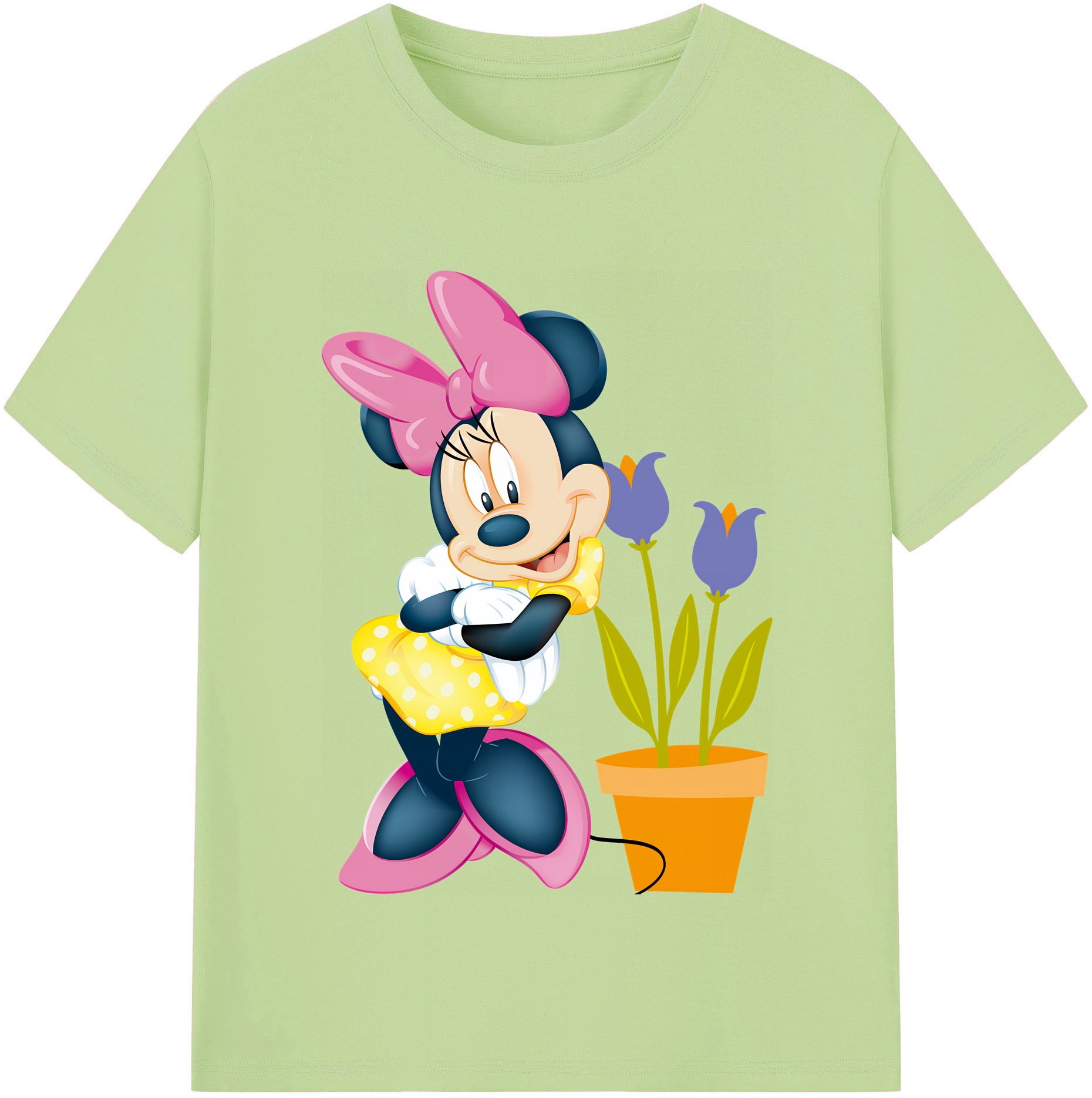 （画像用） ミッキーマウス Mickey Mouse 綿100％半袖Tシャツ（フロントプリント）